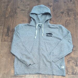 Roots Gray Zip-Up Hoodie